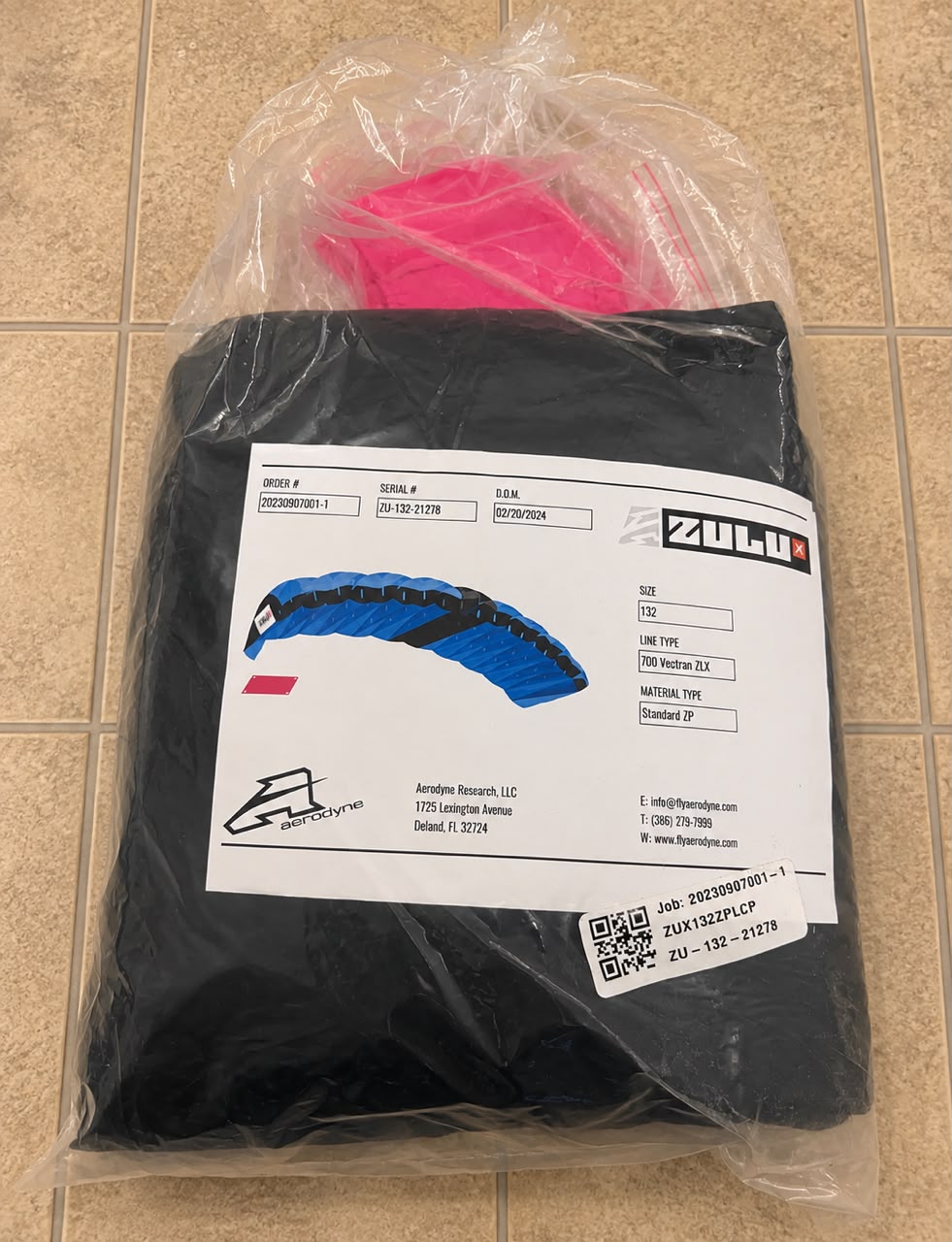 Used Aerodyne Pilot 132 Main Canopy